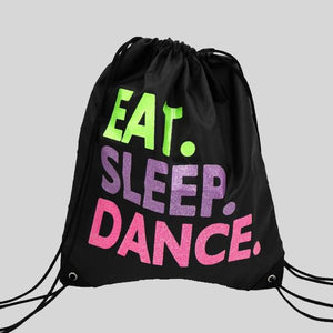 CAPEZIO EAT. SLEEP. DANCE. DRAWSTRING BAG - #B292
