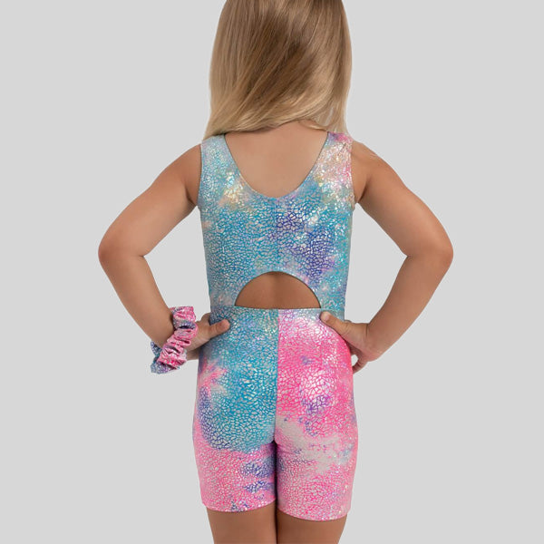 CAPEZIO UNICORN DISCO STARDUST GYMNASTIC BIKETARD - CHILD #12303C