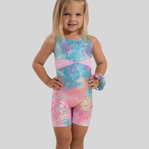 CAPEZIO UNICORN DISCO STARDUST GYMNASTIC BIKETARD - CHILD #12303C