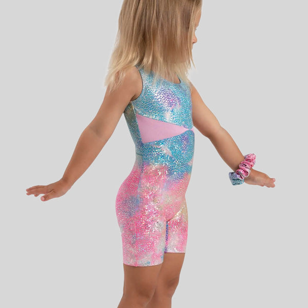 CAPEZIO UNICORN DISCO STARDUST GYMNASTIC BIKETARD - CHILD #12303C