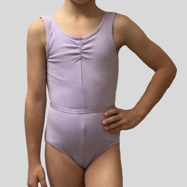 MONDOR PINCH FRONT TANK LEOTARD, LILAC - CHILD #1633