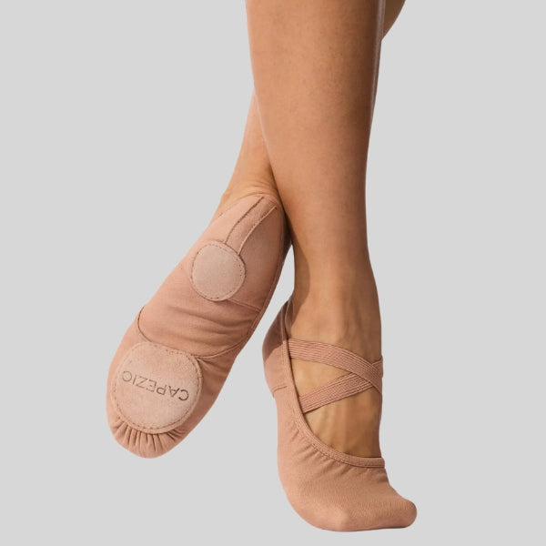 CAPEZIO HANAMI LIGHT SUNTAN BALLET SLIPPER - CHILD #2037C