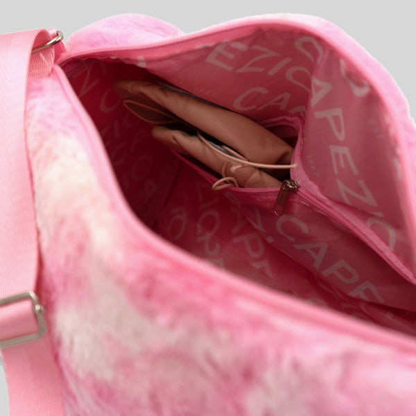 CAPEZIO FAUX FUR DANCE BARREL BAG - #B286