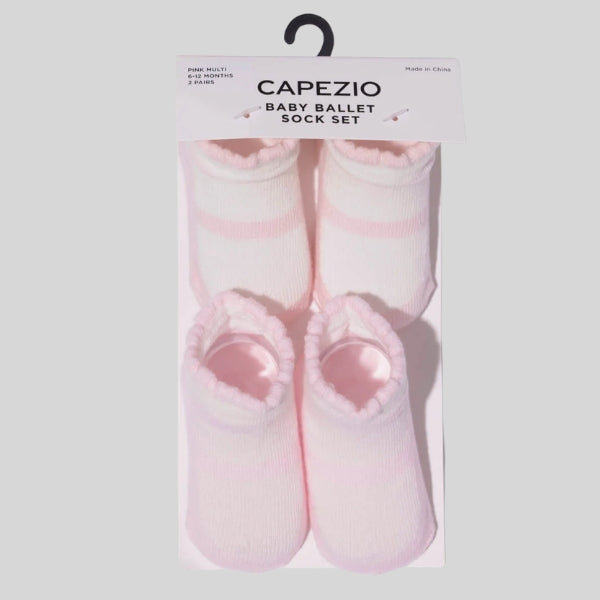 CAPEZIO BABY BALLET SOCKS (2-PACK) - #BC100C
