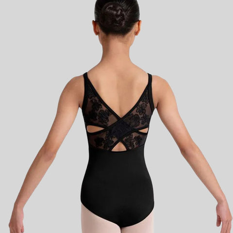 BLOCH JAZZ FLORAL CROSS BACK CAMISOLE LEOTARD - CHILD #CL70004