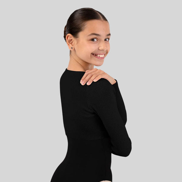 BLOCH STARLING KNIT WRAP TOP - CHILD #CZ30019