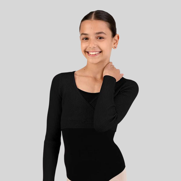 BLOCH STARLING KNIT WRAP TOP - CHILD #CZ30019