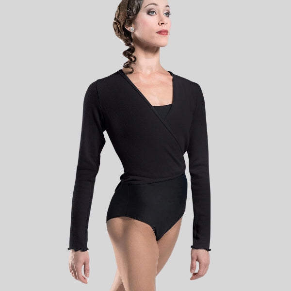 WEAR MOI MENUET KNITTED WRAP SWEATER