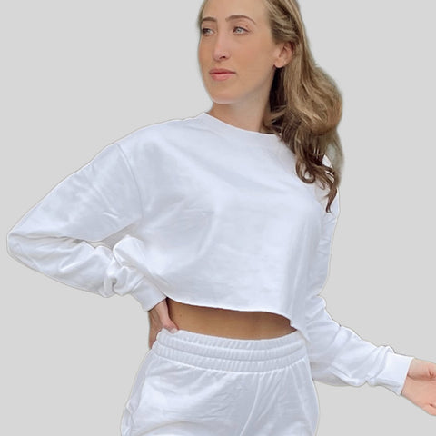 YALIVTA CROP CREW NECK SWEATSHIRT - ADULT