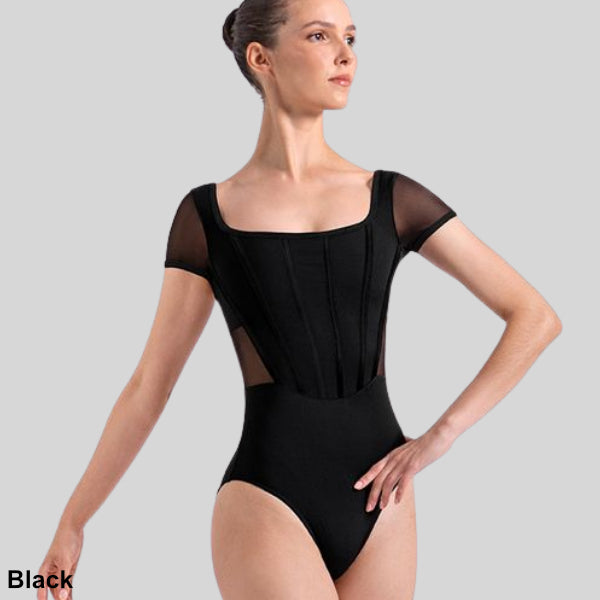 BLOCH OPULENCE VELVET BIND CAP SLEEVE LEOTARD - ADULT #L20011B