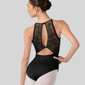 BLOCH IRIS FLORAL HALTERNECK LEOTARD - ADULT #L40002