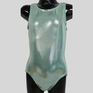 MF METALLIC MINT GYMNASTIC LEOTARD - CHILD #MF185