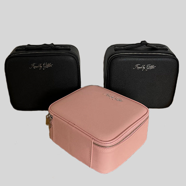 KISSED BY GLITTER MAKE-UP CASE WITH LED LIGHTS