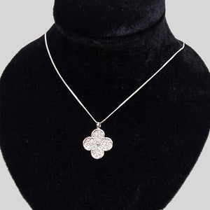 YUNIE SILVER SHAMROCK PENDANT NECKLACE - #N105461K