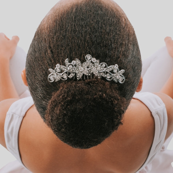 KISSED BY GLITTER CRYSTAL FLOWER HAIR COMB - #SS053