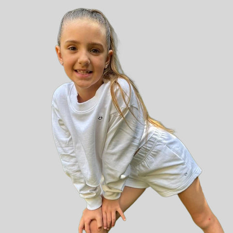 YALIVTA SMILEY FLEECE SHORTS - CHILD