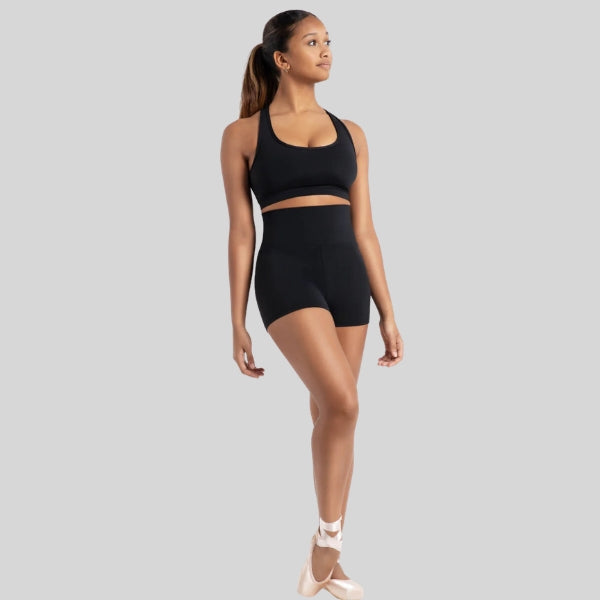 CAPEZIO HIGH WAISTED SHORTS - ADULT #TB131