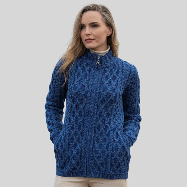 B&I IMPORTS YEATS PLATED ZIP CARDIGAN - ADULT #Z4689