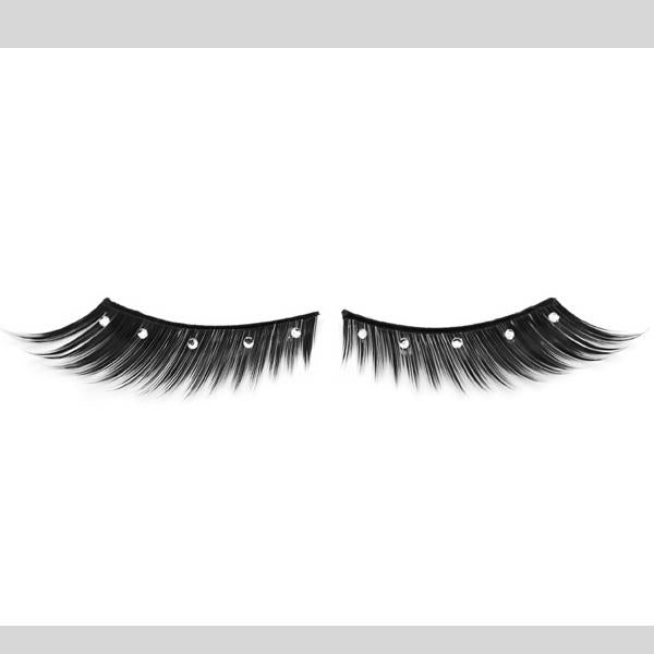 FH2 FULL-VOLUME ANGLED EYELASHES WITH 5 CLEAR RHINESTONES - #M44