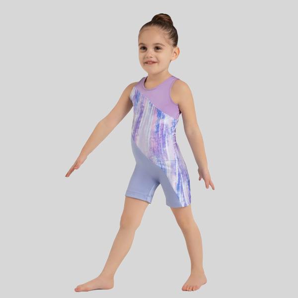 CAPEZIO MERMAID MAGIC SEASHELL GYMNASTIC BIKETARD - CHILD #12111C