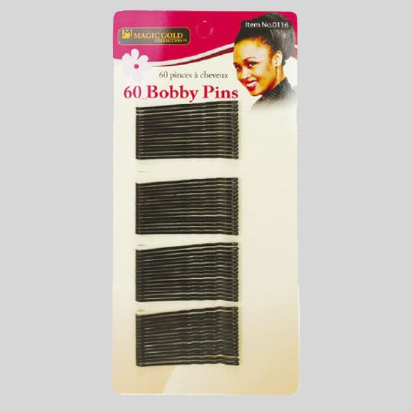 MAGIC GOLD 60 BOBBY PINS (BLACK) - #0116