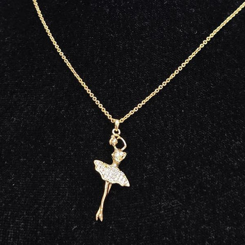 YUNIE BALLERINA PENDANT NECKLACE - #N070175E
