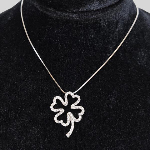 YUNIE 4 LEAF CLOVER PENDANT NECKLACE - #N075555E