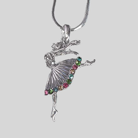 GREAT IN BALLET DANCER NECKLACE - #N2501 CLEAR