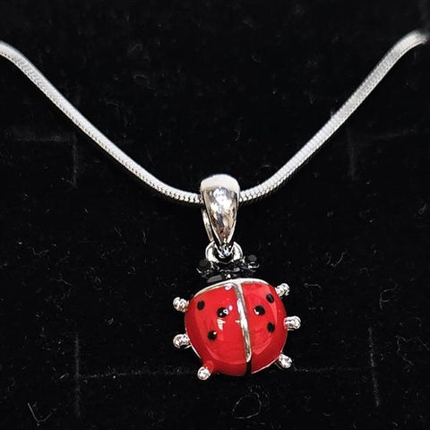 YUNIE LADY BUG PENDANT NECKLACE - #N070013T