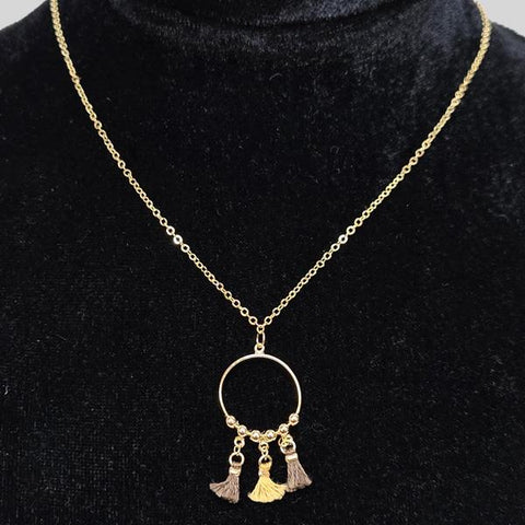 YUNIE ROUND PENDANT NECKLACE - #N060201P