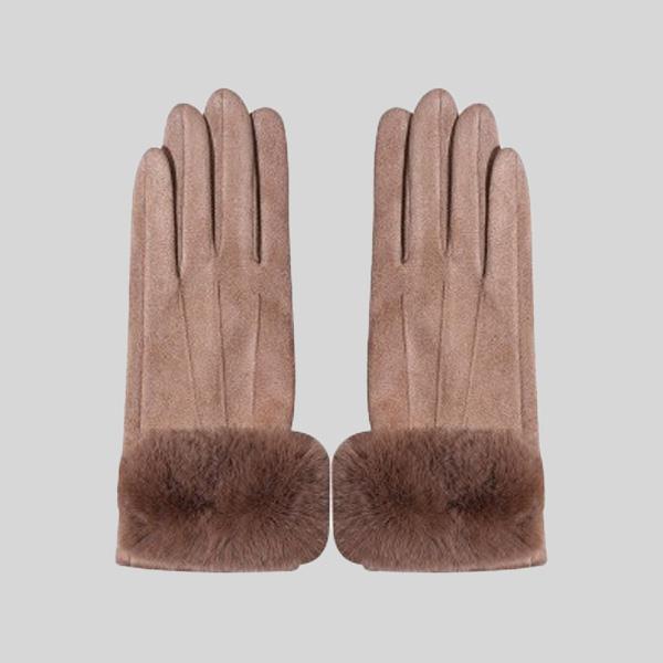 SHINE MARK FAUX FUR GLOVES - #GV125-2