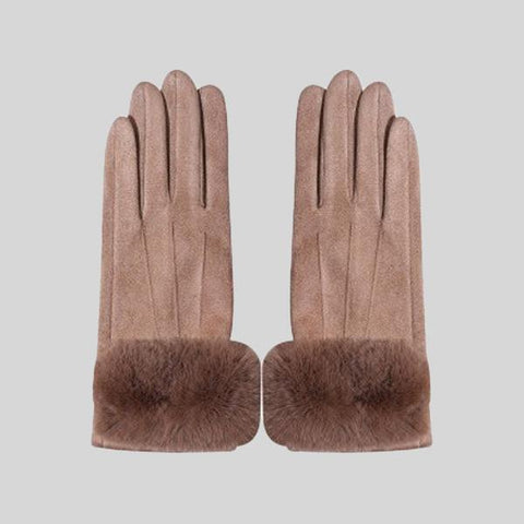 SHINE MARK FAUX FUR GLOVES - #GV125-2