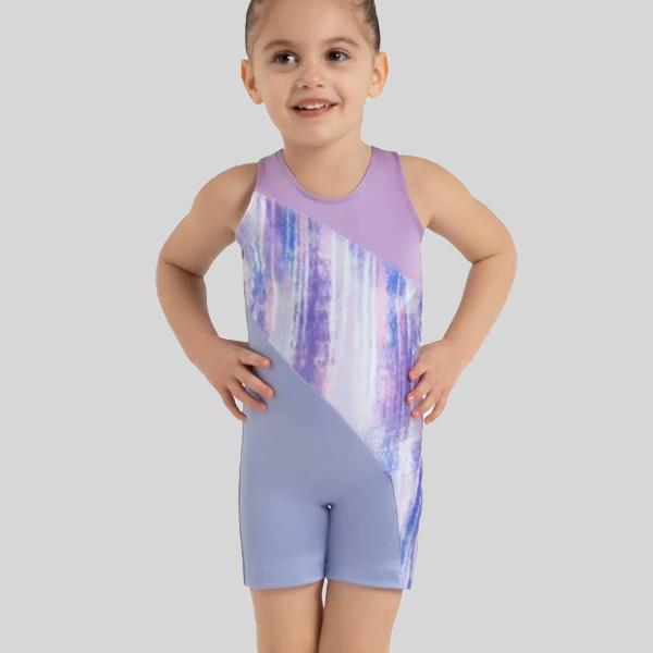 CAPEZIO MERMAID MAGIC SEASHELL GYMNASTIC BIKETARD - CHILD #12111C