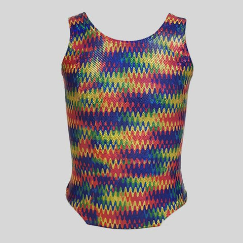 MF CHEVRON PRINT GYMNASTIC LEOTARD - CHILD #MF181