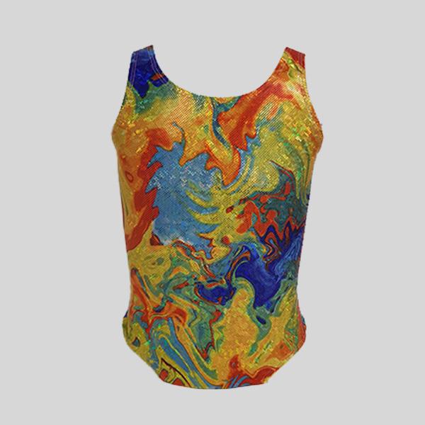 MF OIL PAINT PRINT GYMNASTIC LEOTARD - CHILD #MF182