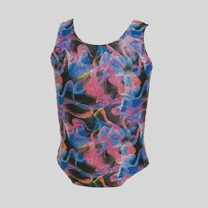 MF SWIRL PRINT GYMNASTIC LEOTARD - CHILD #MF183