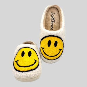 SO DANCA JOYFUL SOLES HAPPY FACE SLIPPERS - #BT50