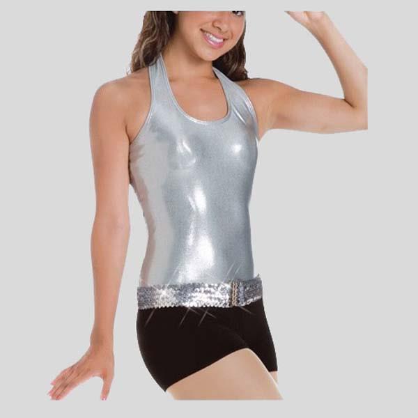 Silver Sequin Elastic Belt X-long 2” Wide Sequin Stretch Belt