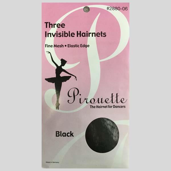 PIROUETTE BLACK HAIRNETS - #2880-06