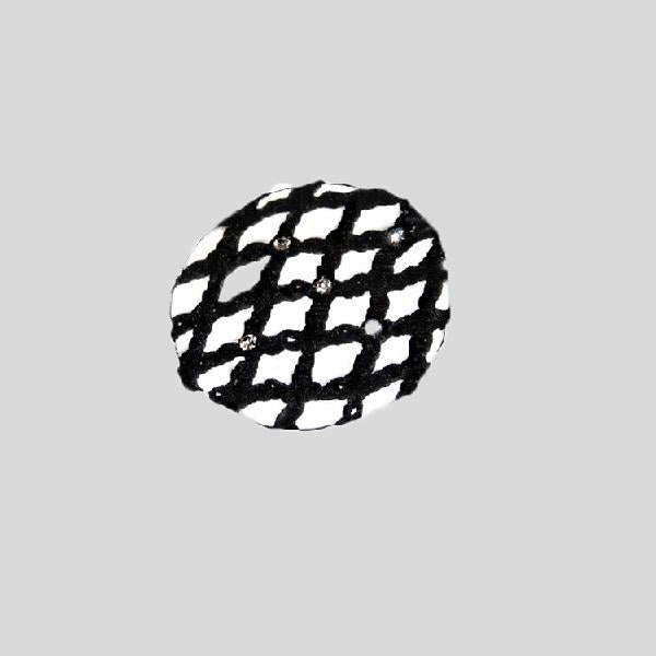 FH2 RHINESTONE CROCHET BUN COVER, BLACK - #BC0031 SMALL