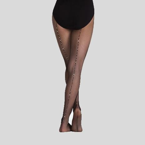 BODY WRAPPERS RHINESTONED FISHNET TIGHTS - CHILD #C64