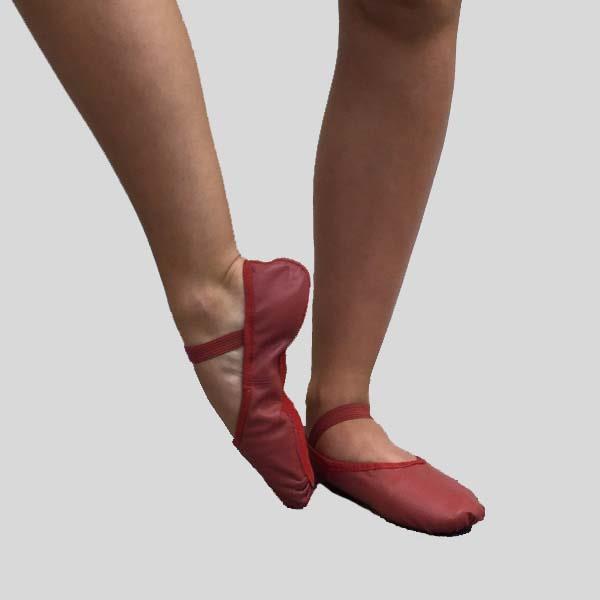 SO DANCA BOBBI BALLET SLIPPER RED - ADULT #BA14L