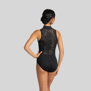 AINSLIEWEAR ZIP FRONT WITH LOLA LACE LEOTARD - ADULT #1062LL