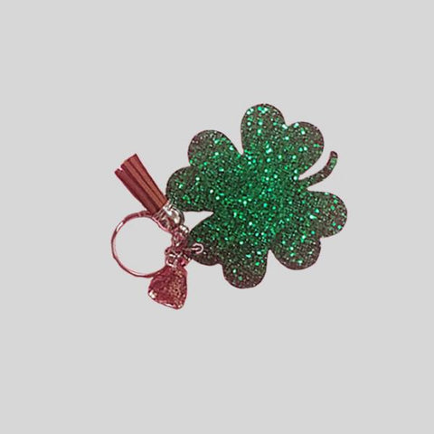 KNOTTED D SHAMROCK KEY CHAIN
